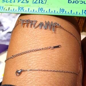 NIB PERSONALIZED FIFUNMI Name Plate GENUINE SOLID STAINLESS STEEL NECKLACE